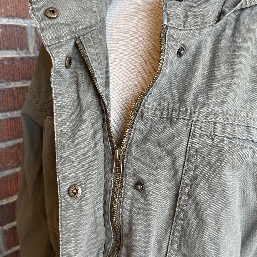 Universal Thread olive green cotton utility field jacket w/hood/pockets. Sz XXL - Picture 7 of 10
